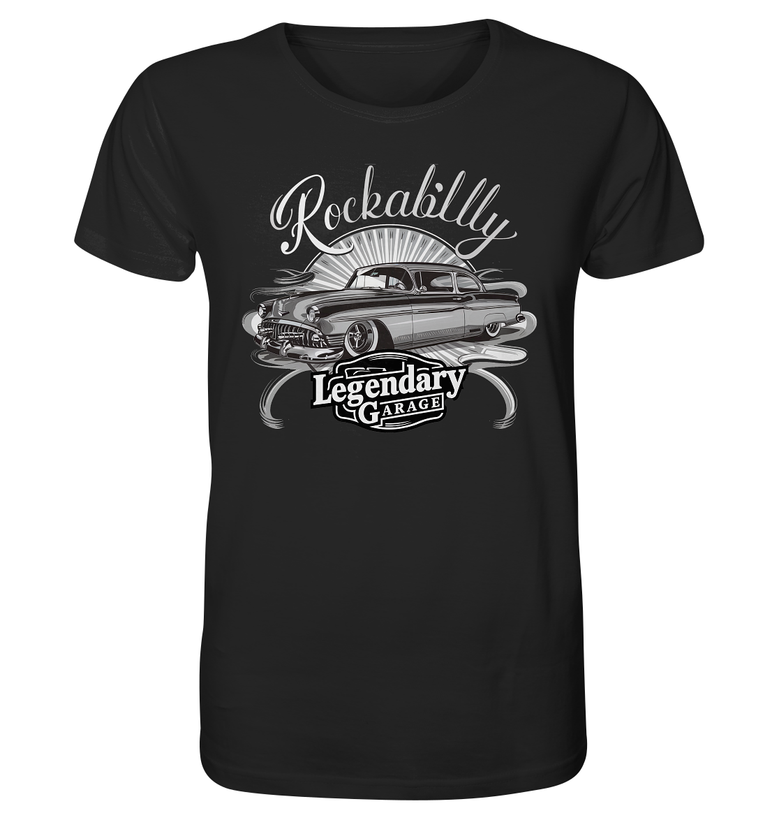 Rockabilly. Legendary Garage Car - Organic Shirt