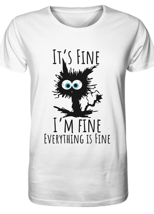 It´s fine... Schwarz Katze - Organic Shirt