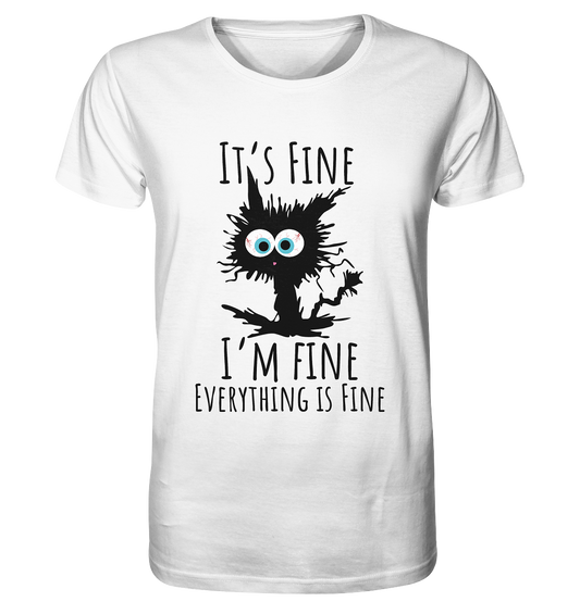 It´s fine... Schwarz Katze - Organic Shirt