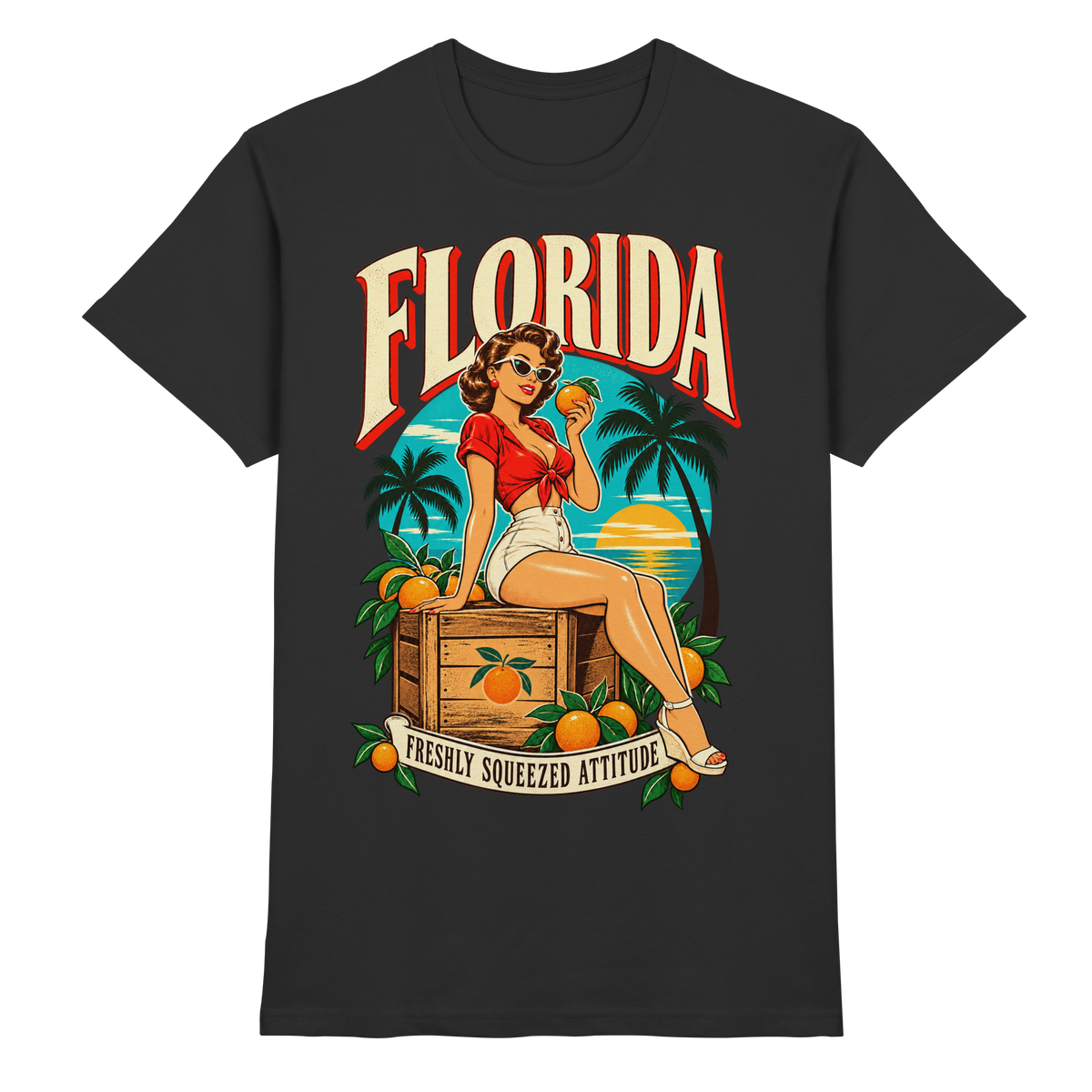 Florida Pinup Vintage Rockabilly T-Shirt – Produktansicht