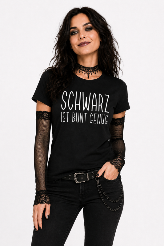 Schwarz ist bunt genug - Ladies Shirt