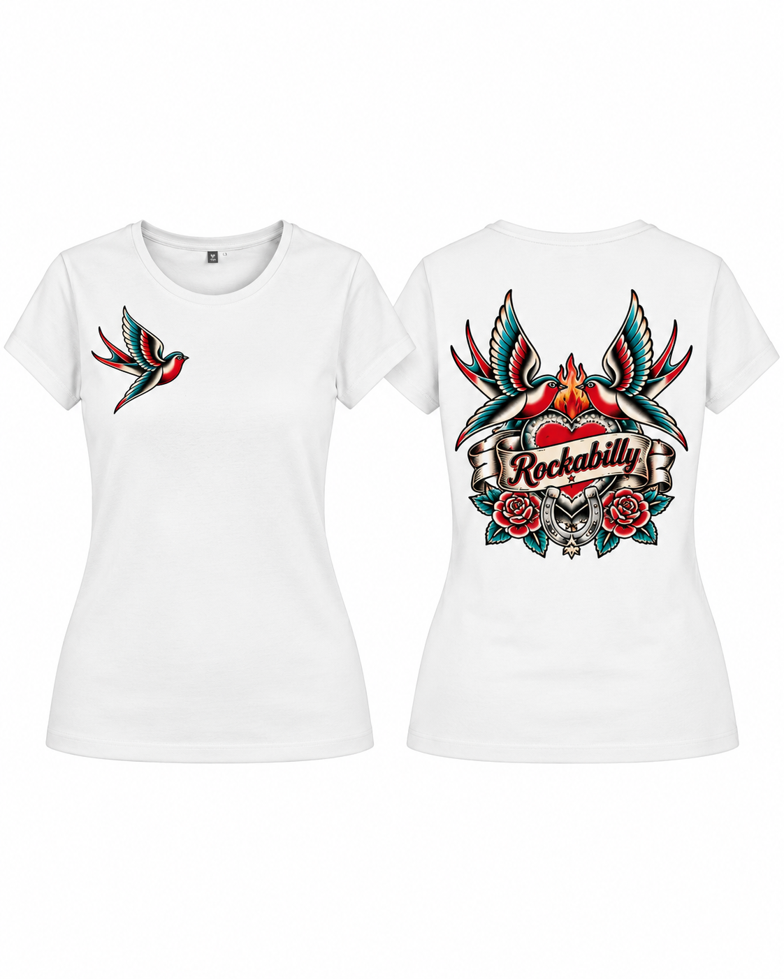 Rockabilly Swallow – Schwalben Ladies T-Shirt