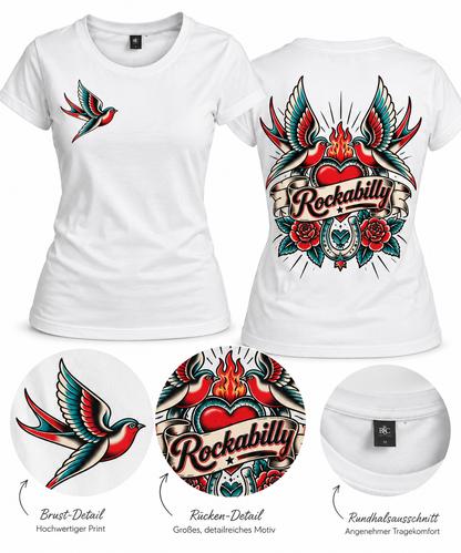 Rockabilly Swallow – Schwalben Ladies T-Shirt