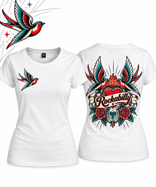 Rockabilly Swallow – Schwalben Ladies T-Shirt