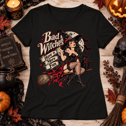 Bat Witches Have More Fun – Halloween Ladies T-Shirt