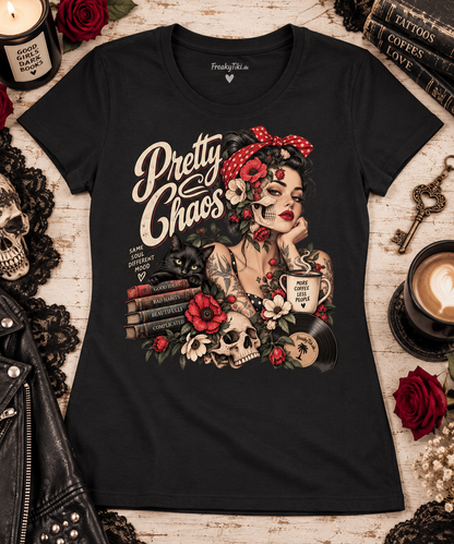 Pretty Chaos – Tattoo Rockabilly Ladies T-Shirt