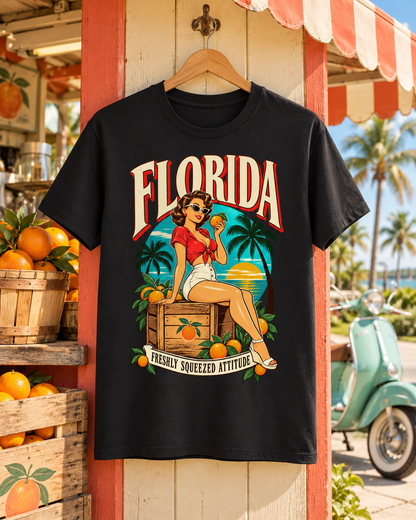 Florida Pinup – Vintage Rockabilly Sommer Retro T-Shirt