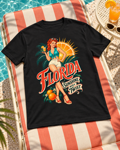 Florida Pinup – Sunshine with a Twist Rockabilly T-Shirt