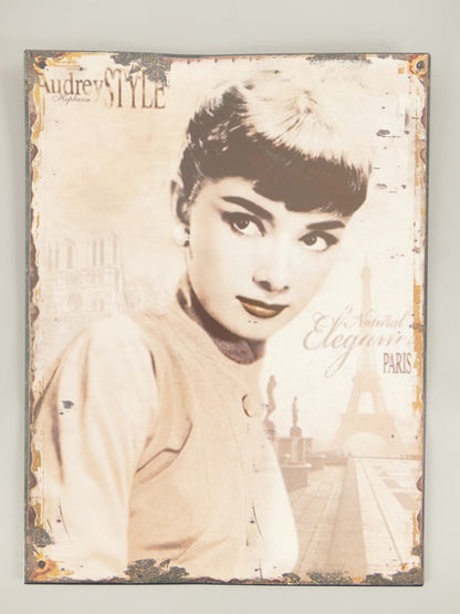 Blechschild Audrey Style