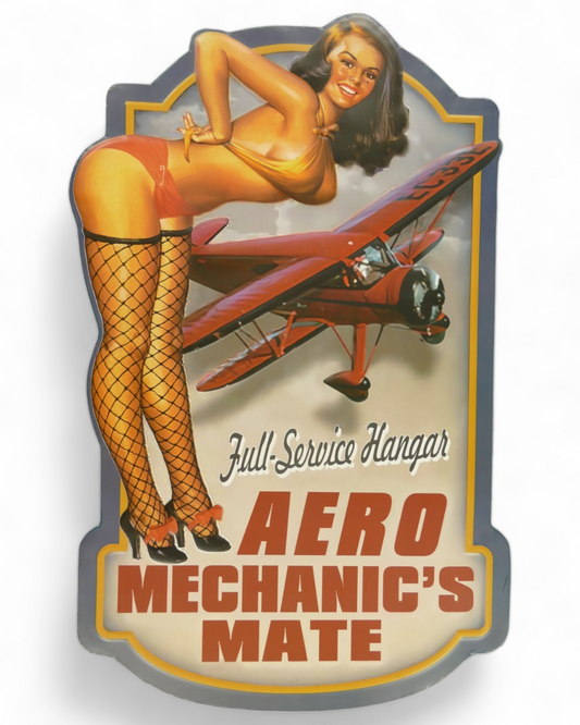 Blechschild Aero Mechanics Mate 68 cm