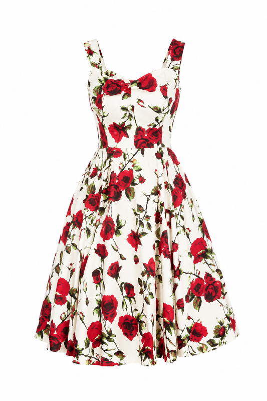 Ditsy Rose Dress - Romantisches Rosenkleid
