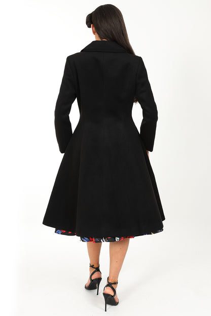 Laura Vintage Mantel schwarz
