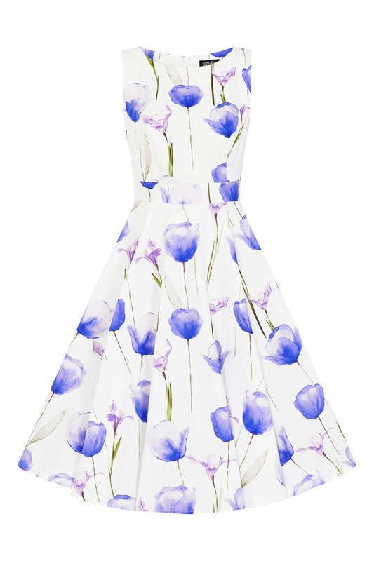 Cathy Blue Flower Kleid