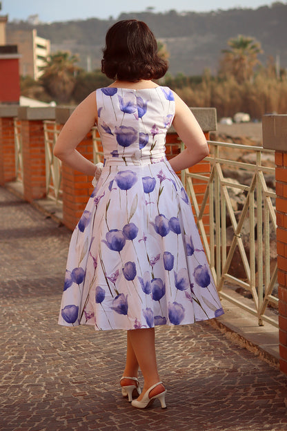 Cathy Blue Flower Kleid