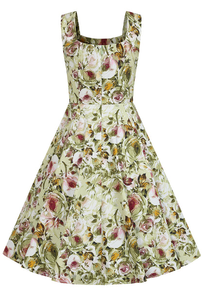 Emilia Green Flower Kleid