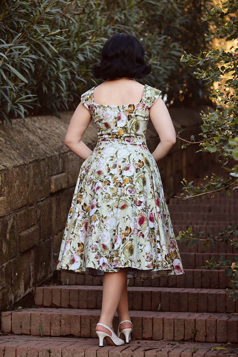 Emilia Green Flower Kleid