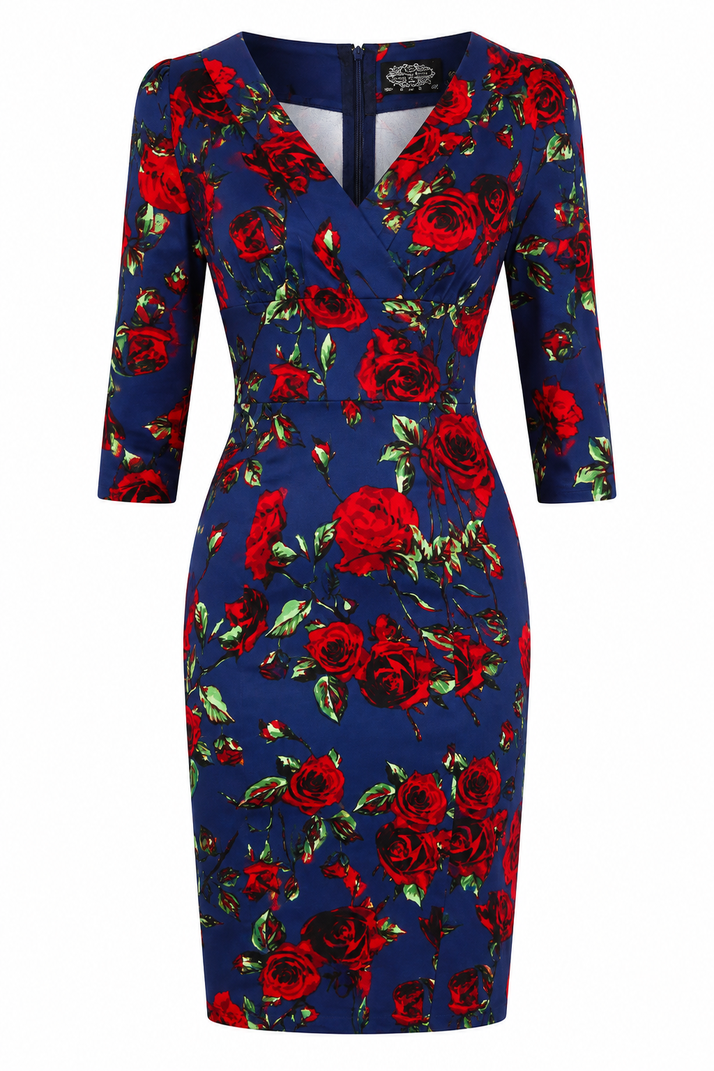 Nancy Pencil Dress - Kleid mit Rosen