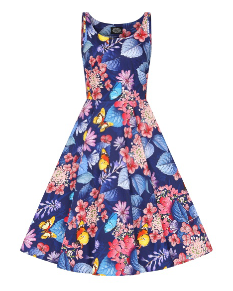 Midnight Summer Garden Dress - florales Kleid