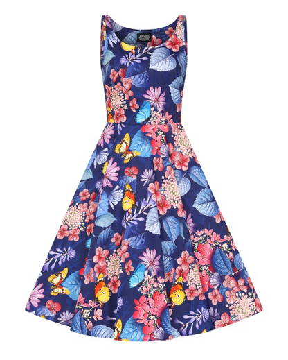 Midnight Summer Garden Dress - florales Kleid