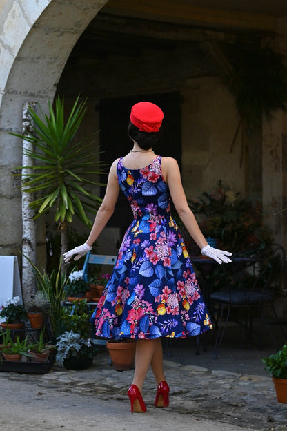 Midnight Summer Garden Dress - florales Kleid