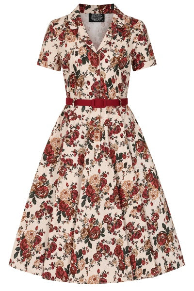 Retro Roses Dress - Vintage Kleid mit Rosen