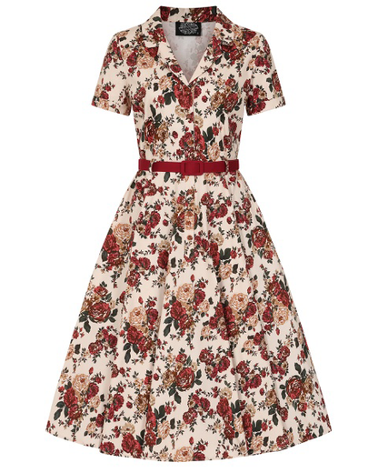 Retro Roses Dress - Vintage Kleid mit Rosen