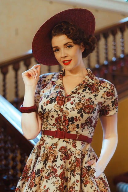 Retro Roses Dress - Vintage Kleid mit Rosen