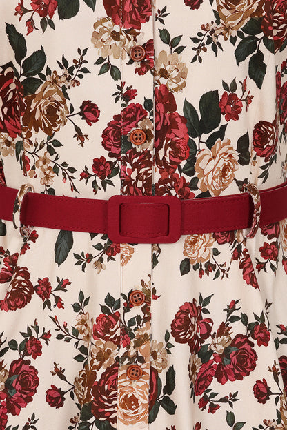 Retro Roses Dress - Vintage Kleid mit Rosen