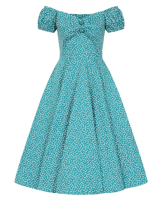 Polka Dot Dolora Dress - Retro Kleid in mit mit kleinen Punkten