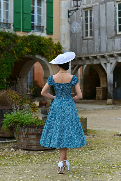 Polka Dot Dolora Dress - Retro Kleid in mit mit kleinen Punkten