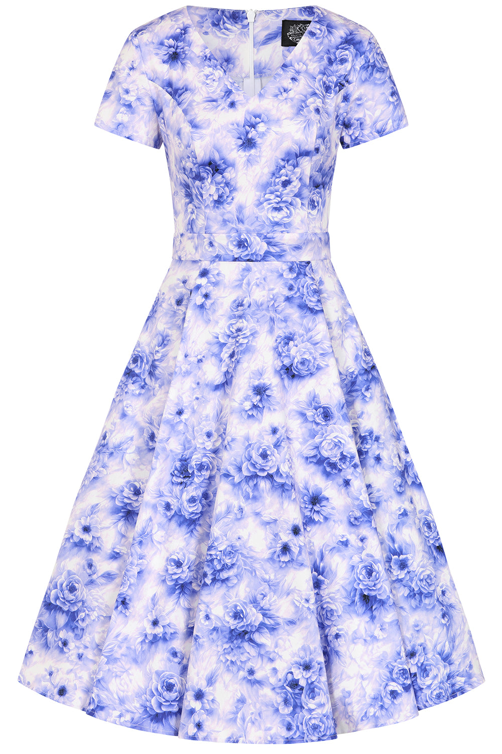 Violet Roses Dress - Retro Sommerkleid mit Rosen