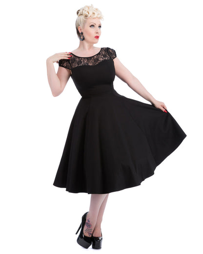 Black Lace Dress - schwarzes Rockabilly Kleid