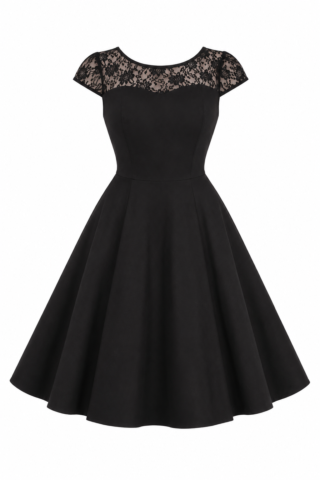 Black Lace Dress - schwarzes Rockabilly Kleid