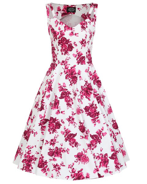 Pink Rosacea Vintage Kleid - Rosenkleid in rosa