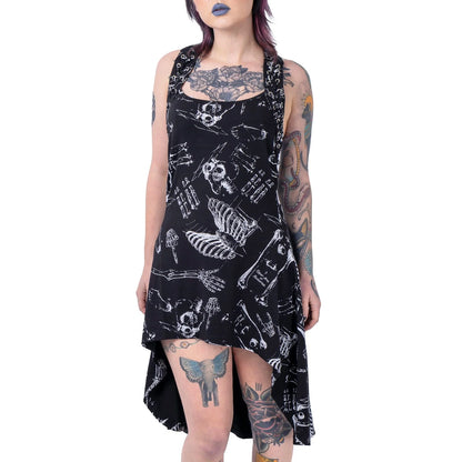 Anatomy Dress - Gothic Kleid mit Print