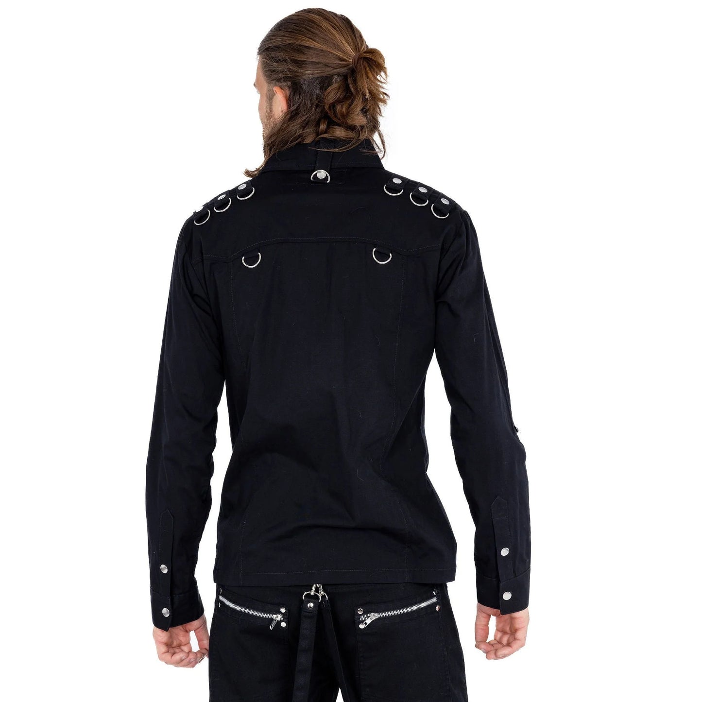 Conan Hemd langarm - Gothic Hemd mit Military-Touch
