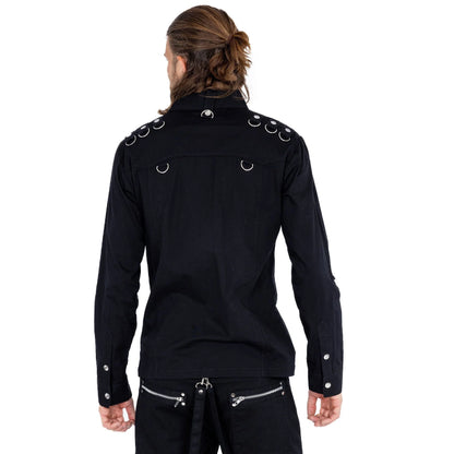 Conan Hemd langarm - Gothic Hemd mit Military-Touch