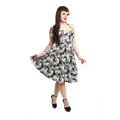 Josefine Skull Neckholder-Kleid