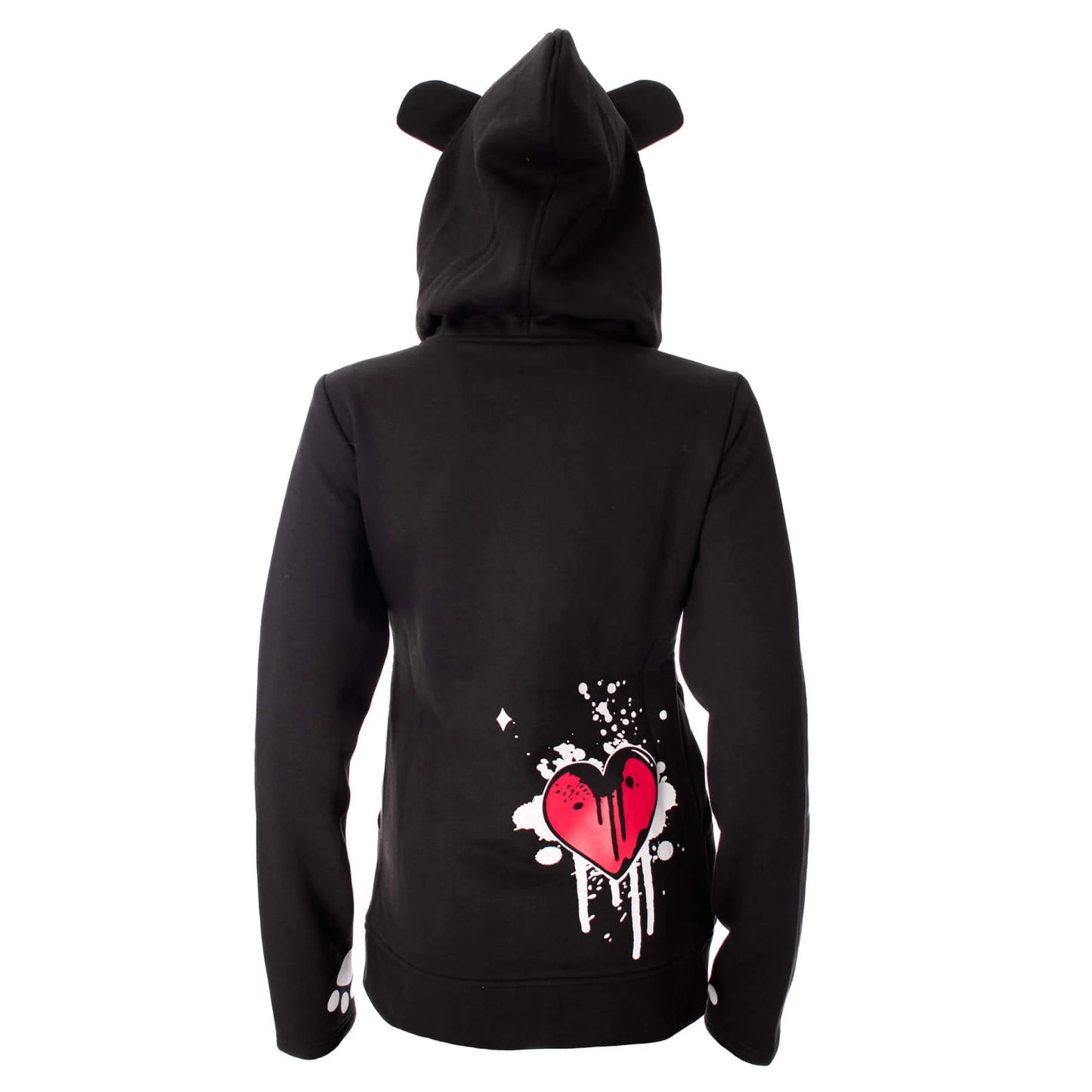 Heartbleed Panda Hoody Jacke mit Ohren - Kaputzenjacke mit Print