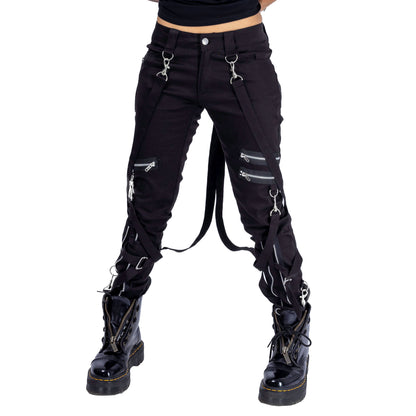Meissa Ladies Pants Damen Gothic Hose mit Karabiner