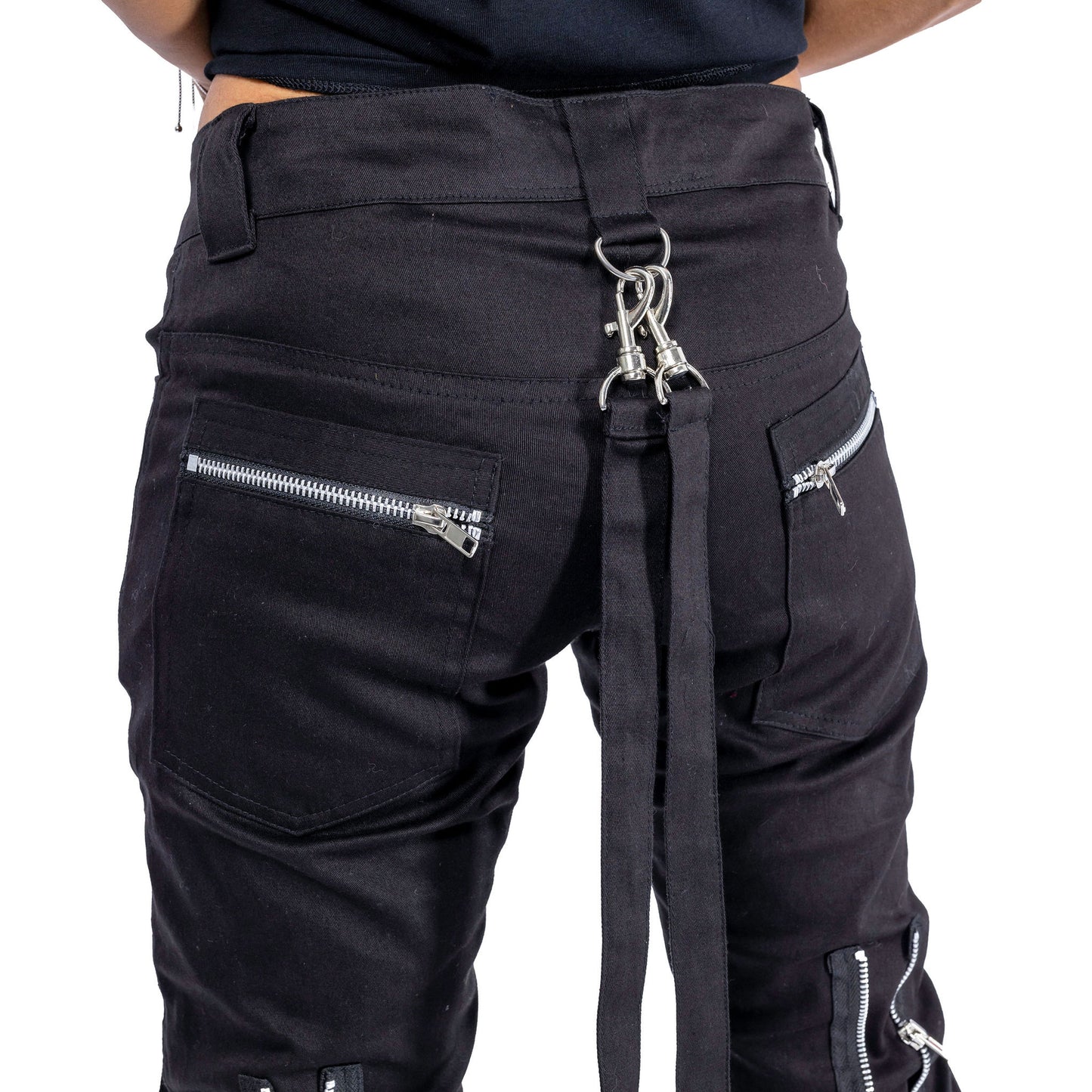 Meissa Ladies Pants Damen Gothic Hose mit Karabiner