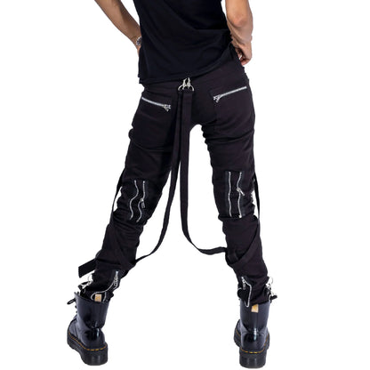 Meissa Ladies Pants Damen Gothic Hose mit Karabiner