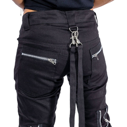 Meissa Ladies Pants Damen Gothic Hose mit Karabiner