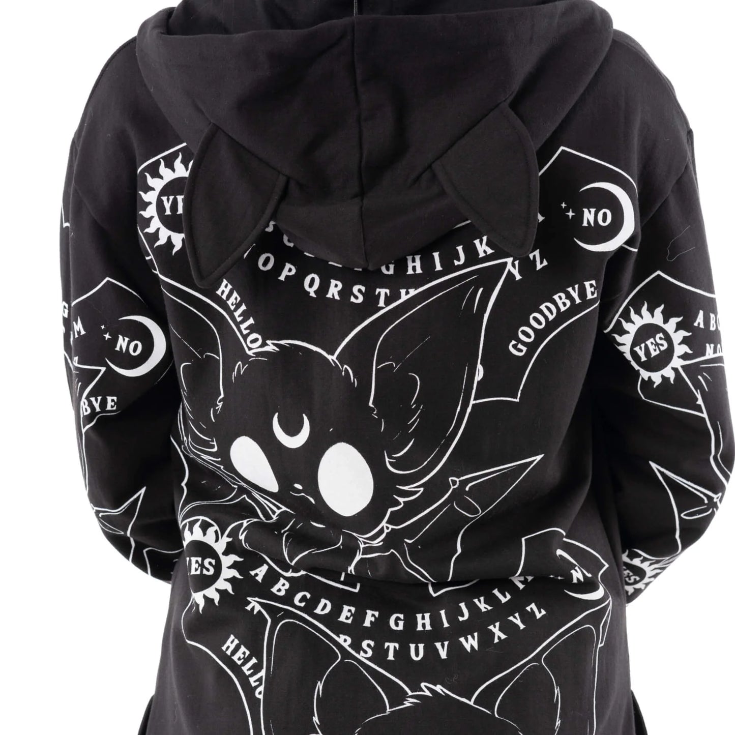Quija Bats Hoody Jacke all over print - Kaputzenjacke mit Ohren