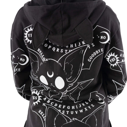 Quija Bats Hoody Jacke all over print - Kaputzenjacke mit Ohren
