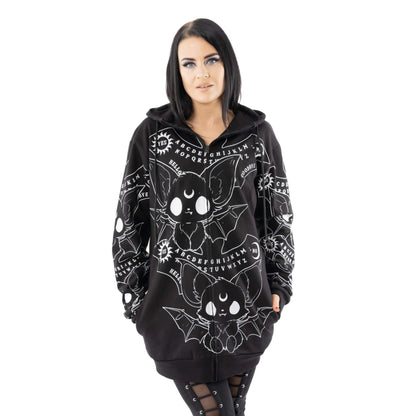 Quija Bats Hoody Jacke all over print - Kaputzenjacke mit Ohren