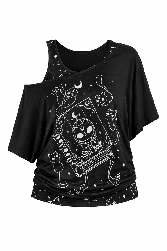 Kitty Spellbook Top, oversize 2teilig