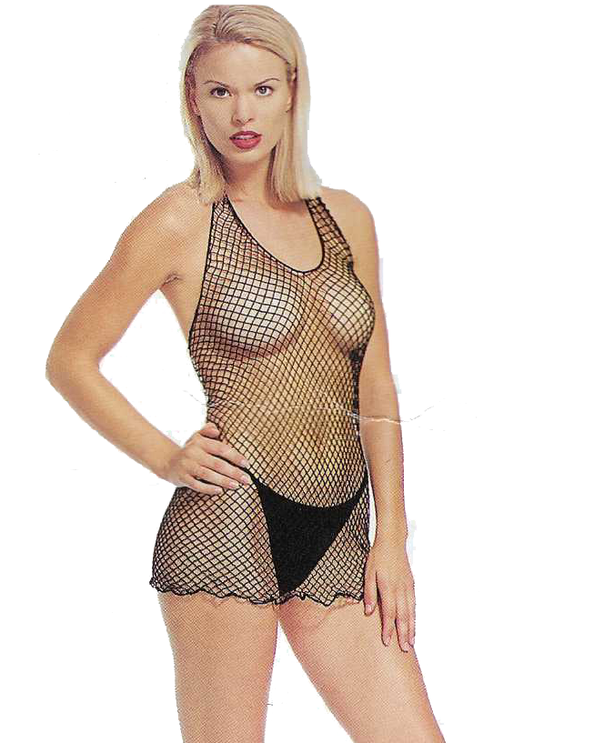 Fischnetz Neckholder Minikleid