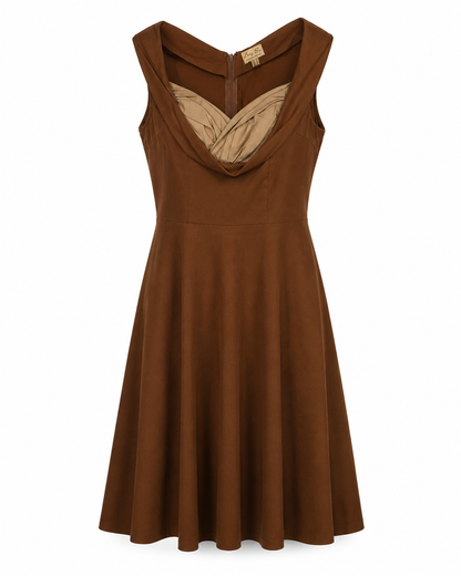 Ophelie Dress - Retro Kleid in braun