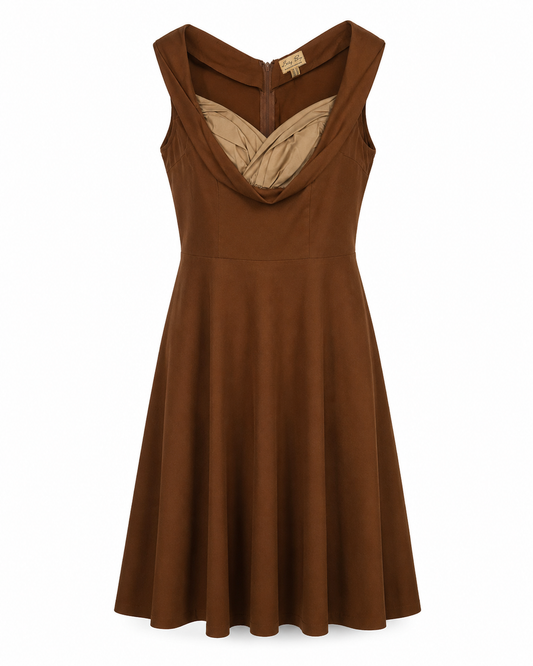 Ophelie Dress - Retro Kleid in braun